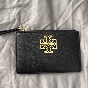 Tory Burch Pebble Leather Slim Zip Wallet
